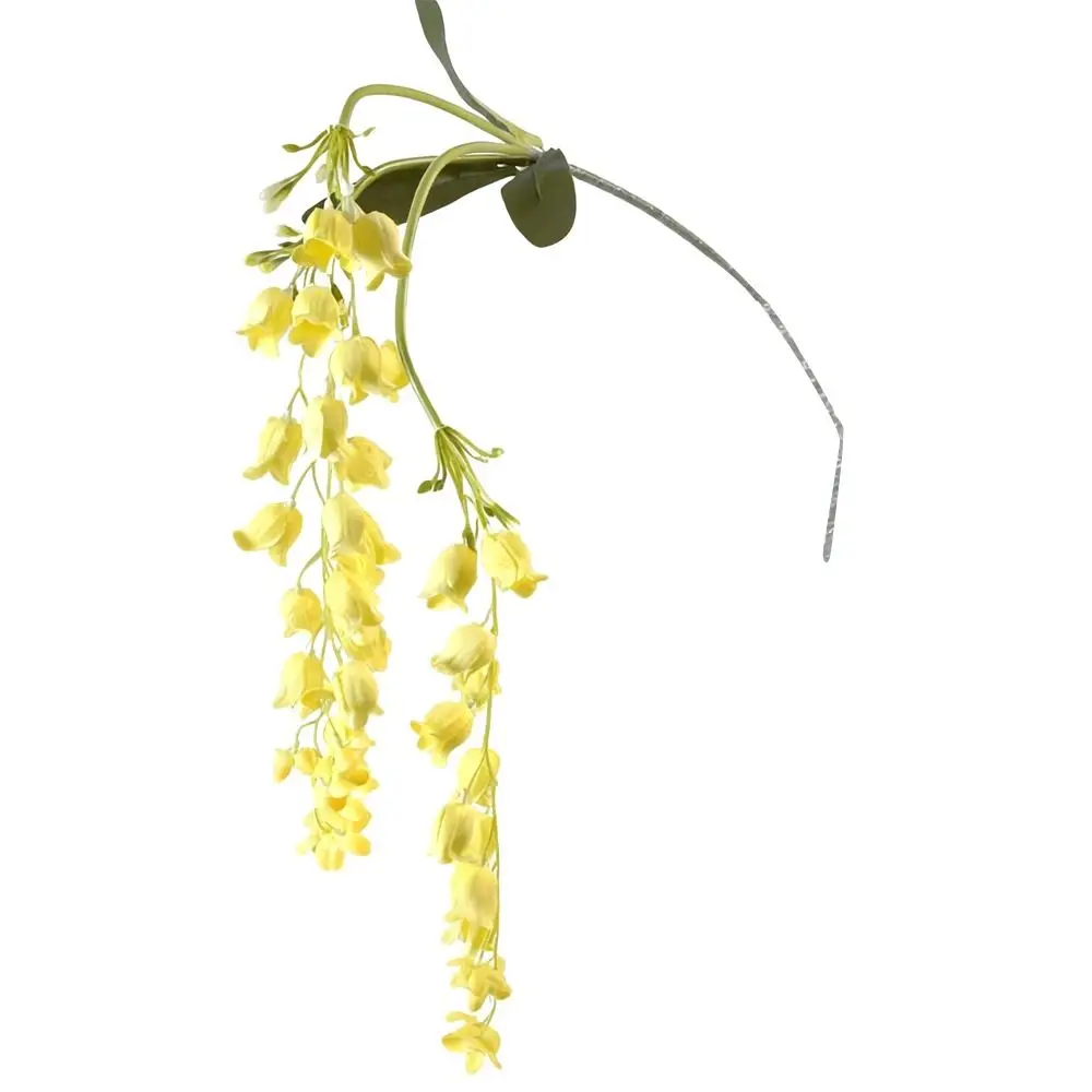 Fleurs artificielles de glycine de 108 cm, couleur verte, design suspendu, vigne de glycine en soie, décoration de plafond en soie 1
