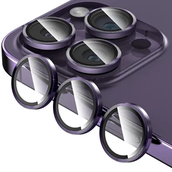 Titanium Tempered Glass Camera Lens Protector Cover - Premium Phone Accessory for iPhone 17 (PURPLE)