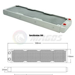 Enhanced Cooling Radiator - High-Performance Aluminum Heat Exchanger with Fan Support (Available in Multiple Sizes and Colors) (360 Thread)