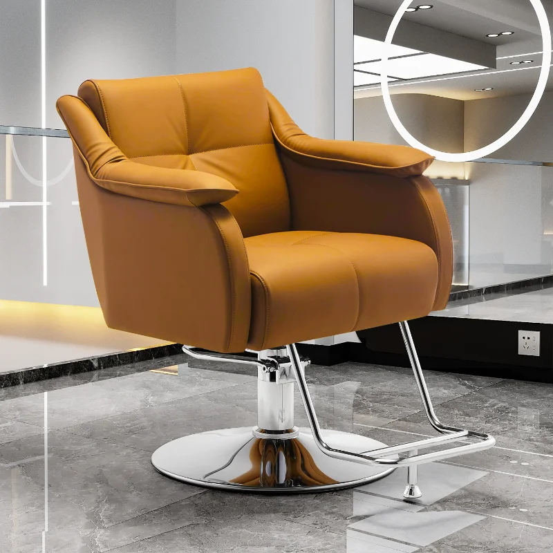 Stainless Steel Hair Salon Barber Chairs Hairdressing Specific Barbershop Barber Chairs Silla Barberia Salon Furniture QF50BC