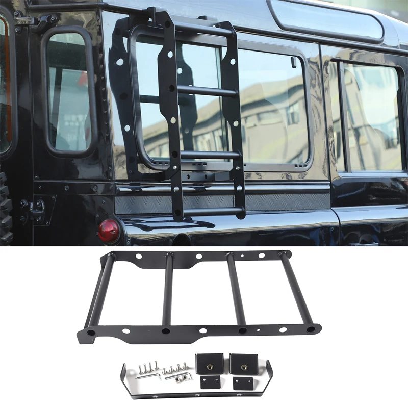 

For Land Rover Defend 90 110 130 2004-2018 Car styling Stainless steel Black Car Side ladder exterior car accessories
