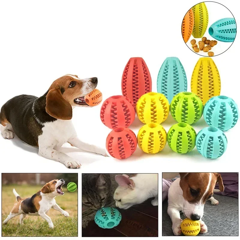 New Silicone Interactive Anti-Bite Puppy Toy Ball Teeth Cleaning And Teething Supplies Available In Many Colors Pet Supplies