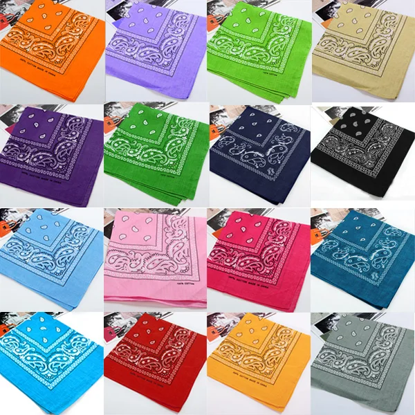 Fashion Hip Hop Bandana Square Scarf Black Red Paisley Headband Printed For Women/Men/Boys/Girls Trendy Streetwear Headband