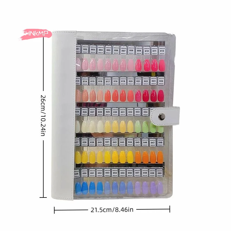 Magnetic Tips Nail Art Swatch Book-48/96/144/192 Colors Large Acrylic Works Display Manicure Color Test Storage Card