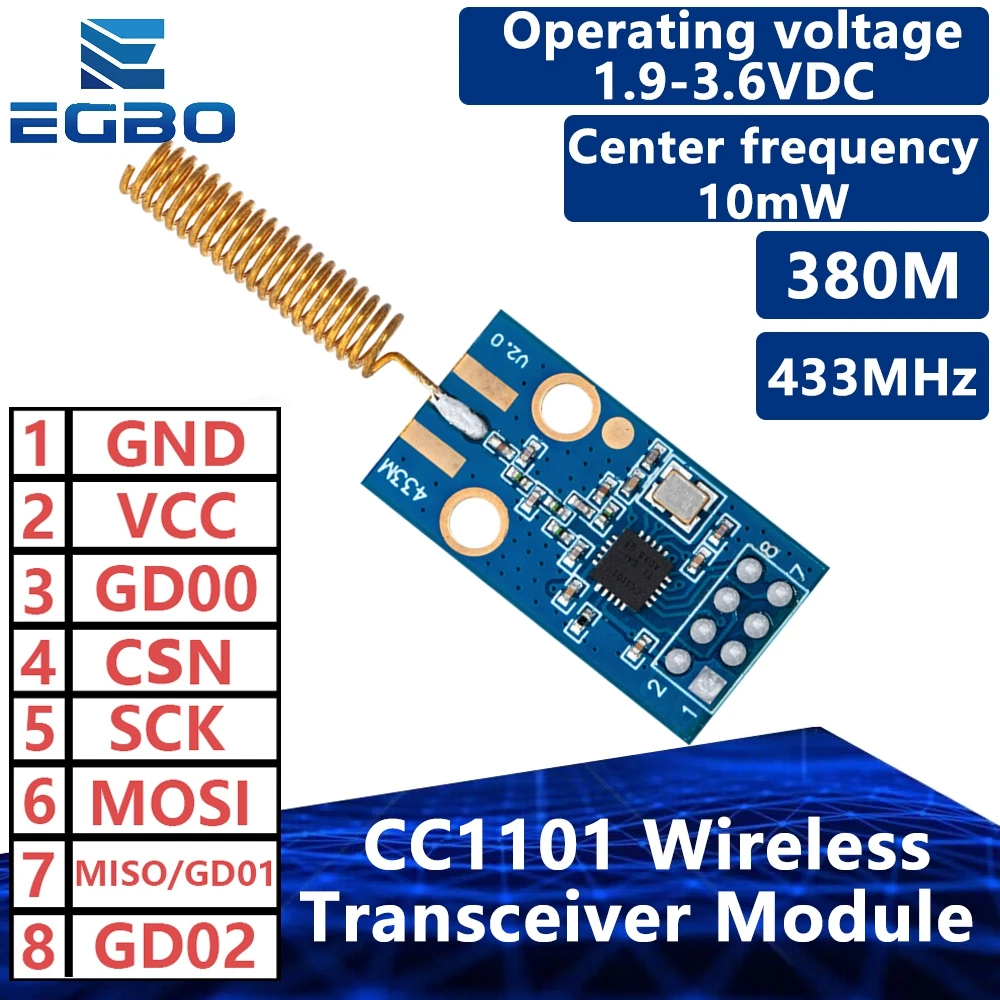 1-5PCS-CC1101-Wireless-Transceiver-Module-433MHz-2500-NRF-Distance ...