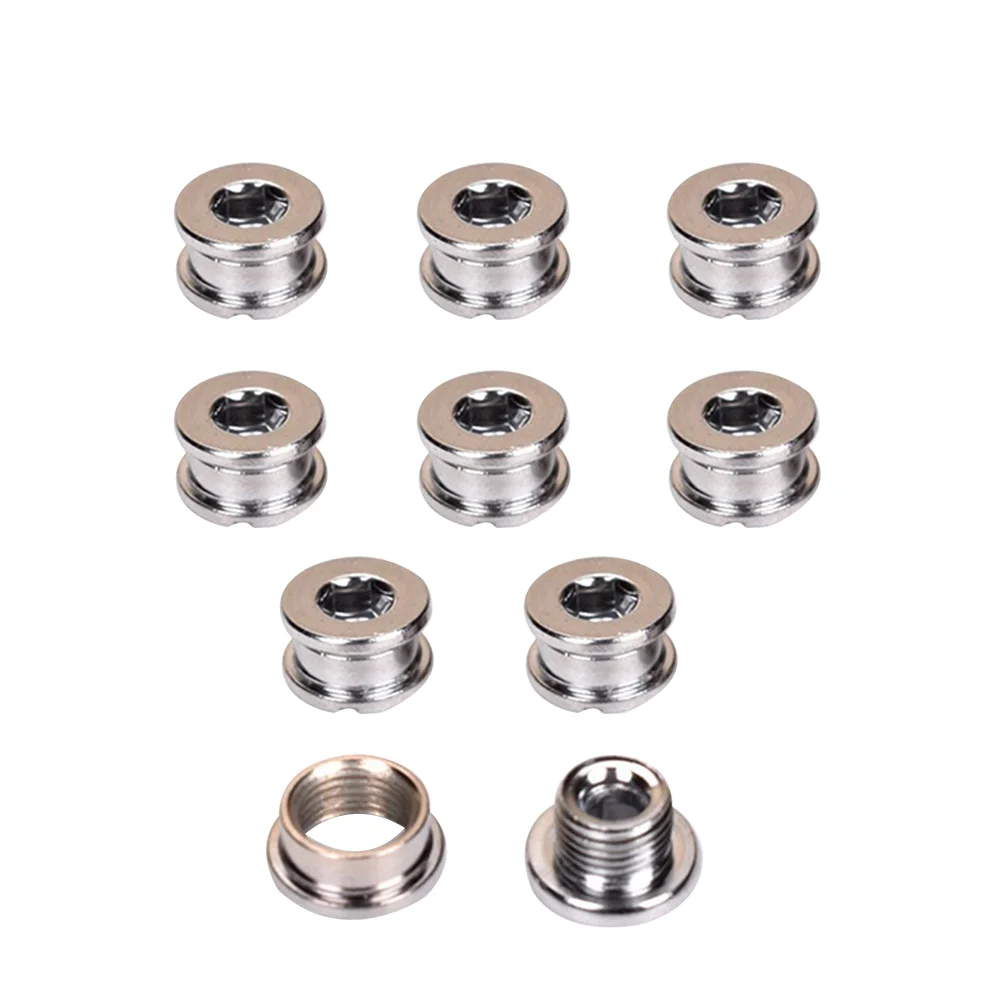 

10 Sets Crank Bolts Bike Chainwheel Screws Chainring Crankset Bolts and Nuts for Accessory