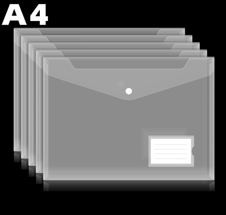 pp material press button bag transparent file bag a4 organizer file bag button bag data bag