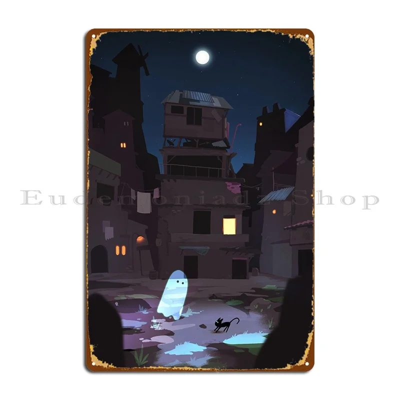 Petit Fantome De Nuit Targa In Metallo Poster Garage Cinema Pub Garage Personalizzato Club Tin Sign Poster