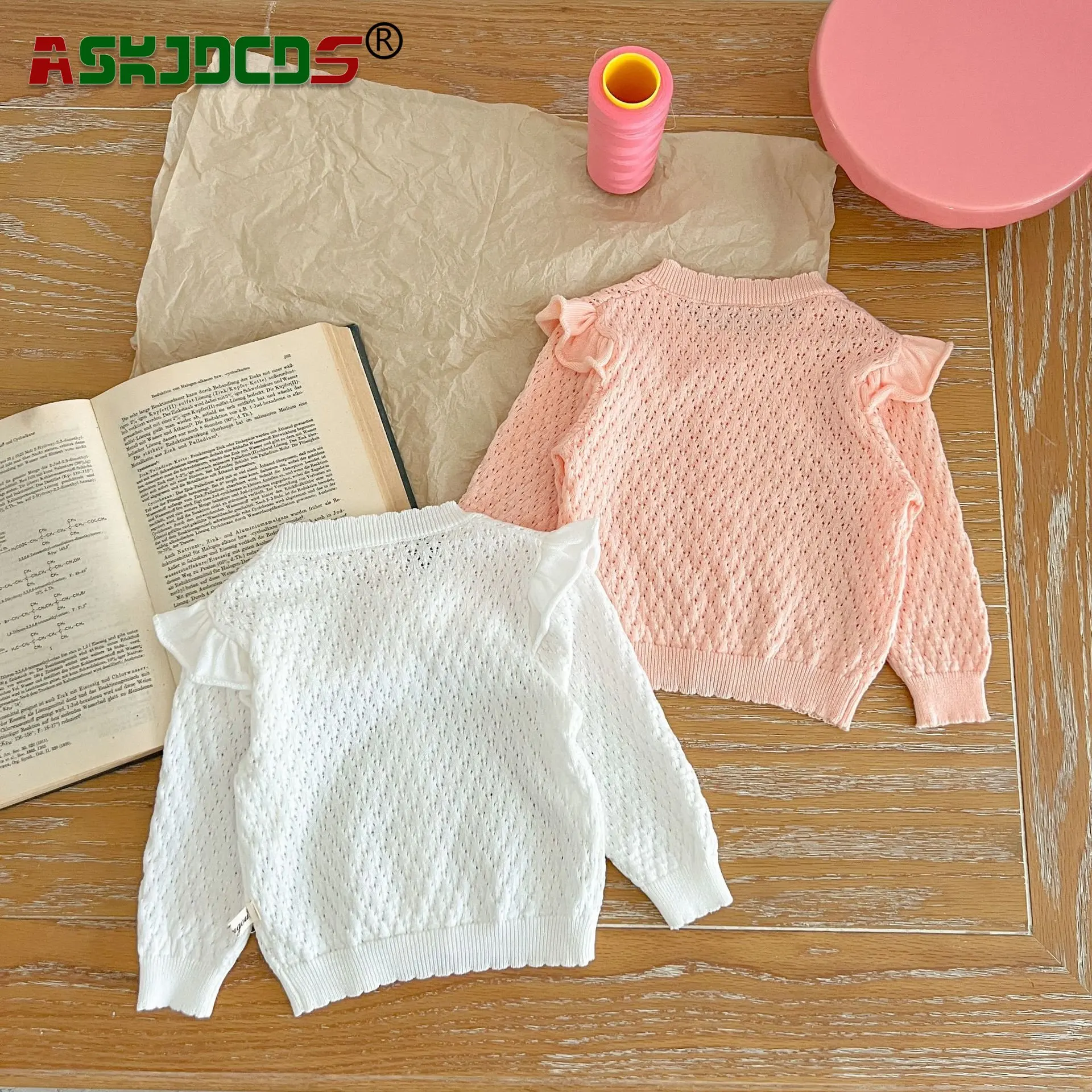 

Knitting ruched Coat 0-3Y Baby Girls Fashion Breathable Cardigan Sweater Perfect for Sun Protection Air-Conditioning Beautiful