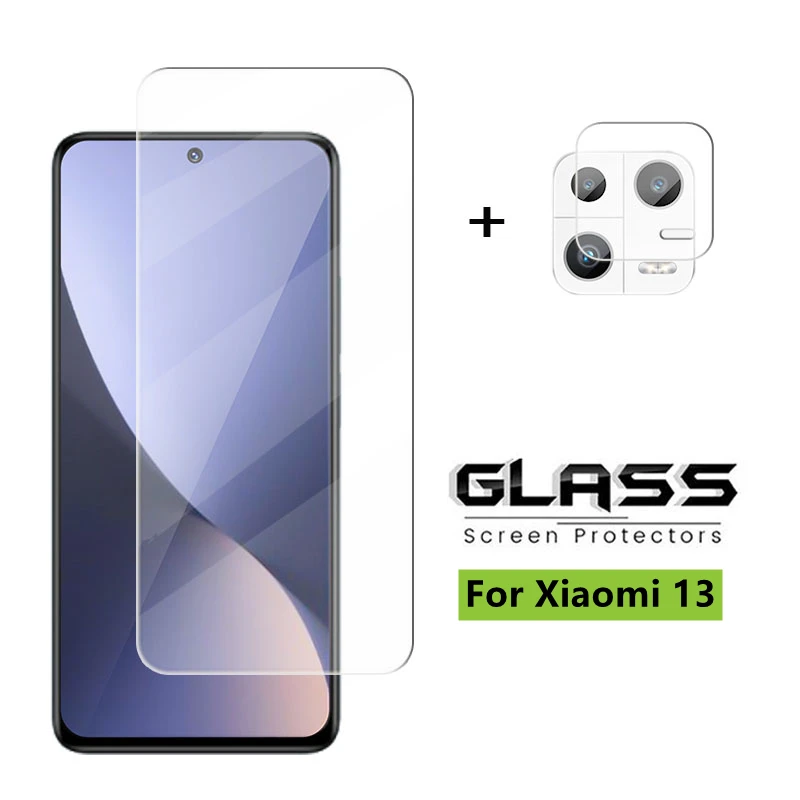 

4in1 Tempered Glass For Xiaomi 13 Glass For Xiaomi Mi 13 Tempered Glass Screen Protector Protective Lens Film For Xiaomi 13