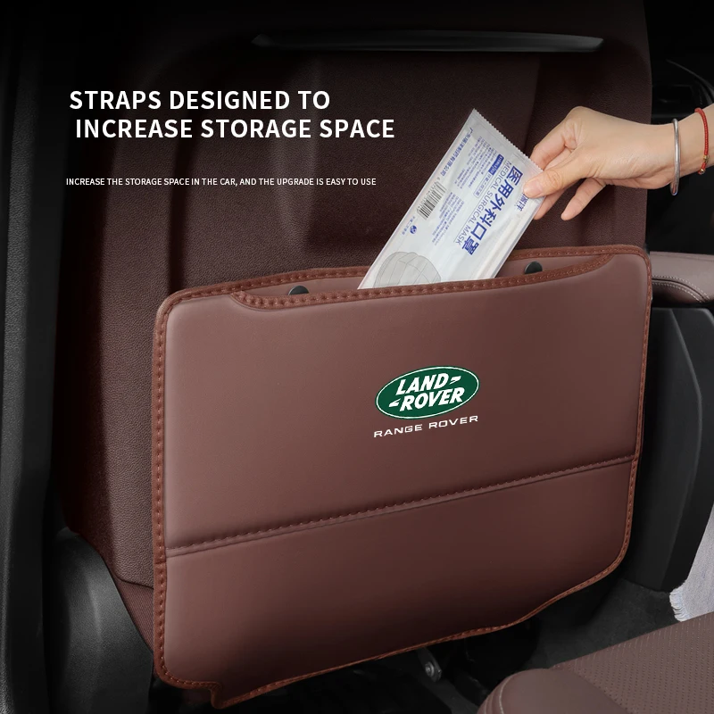 Land Rover Range Rover Defender Discovery 4 Evoque Velar Freelander car seat back protector anti-kick pad rear seat storage bag