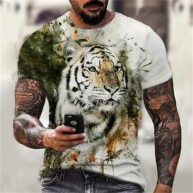 Tiger Print Shirt - Men - OBSOLETES DO NOT TOUCH