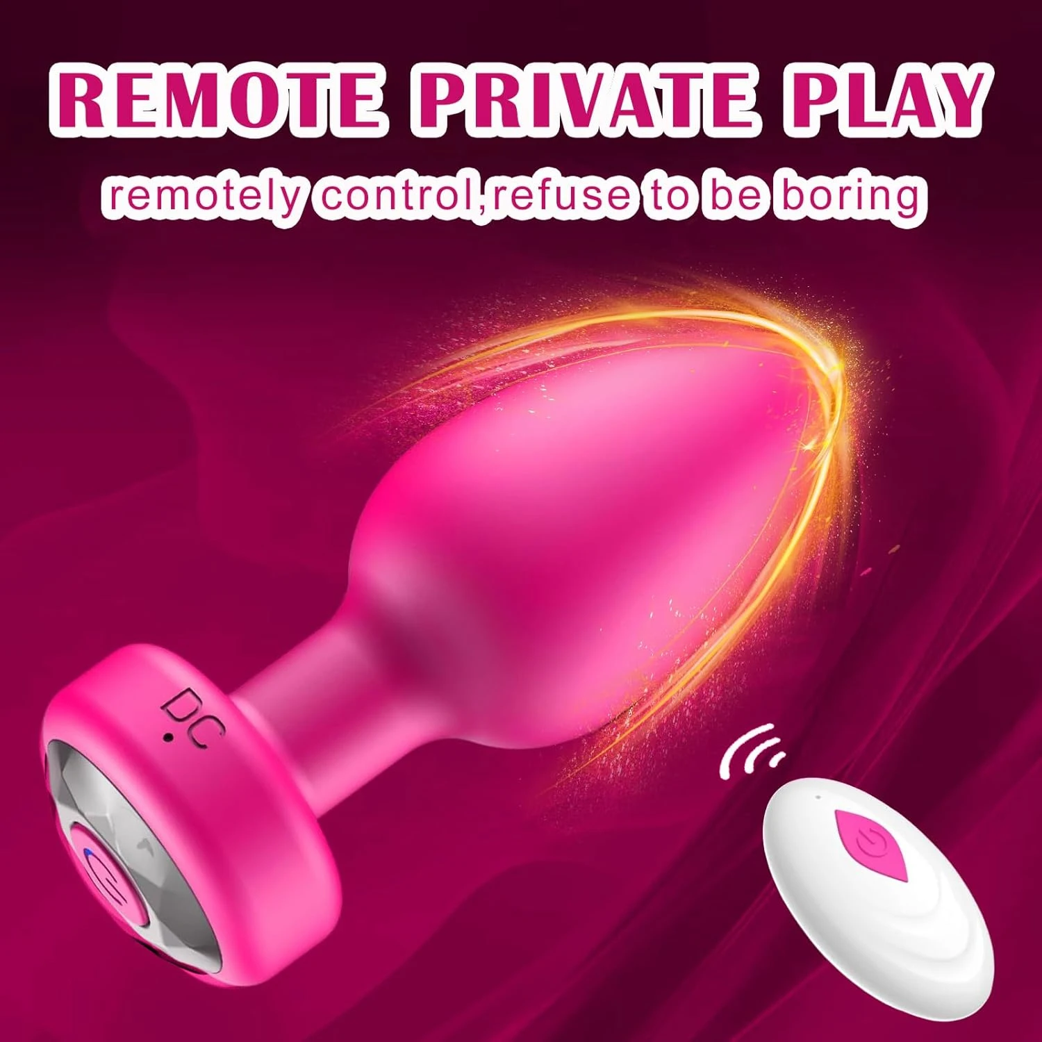 Plug anal vibrant connecté par app avec télécommande et stimulateur clitoridien_voghion.com