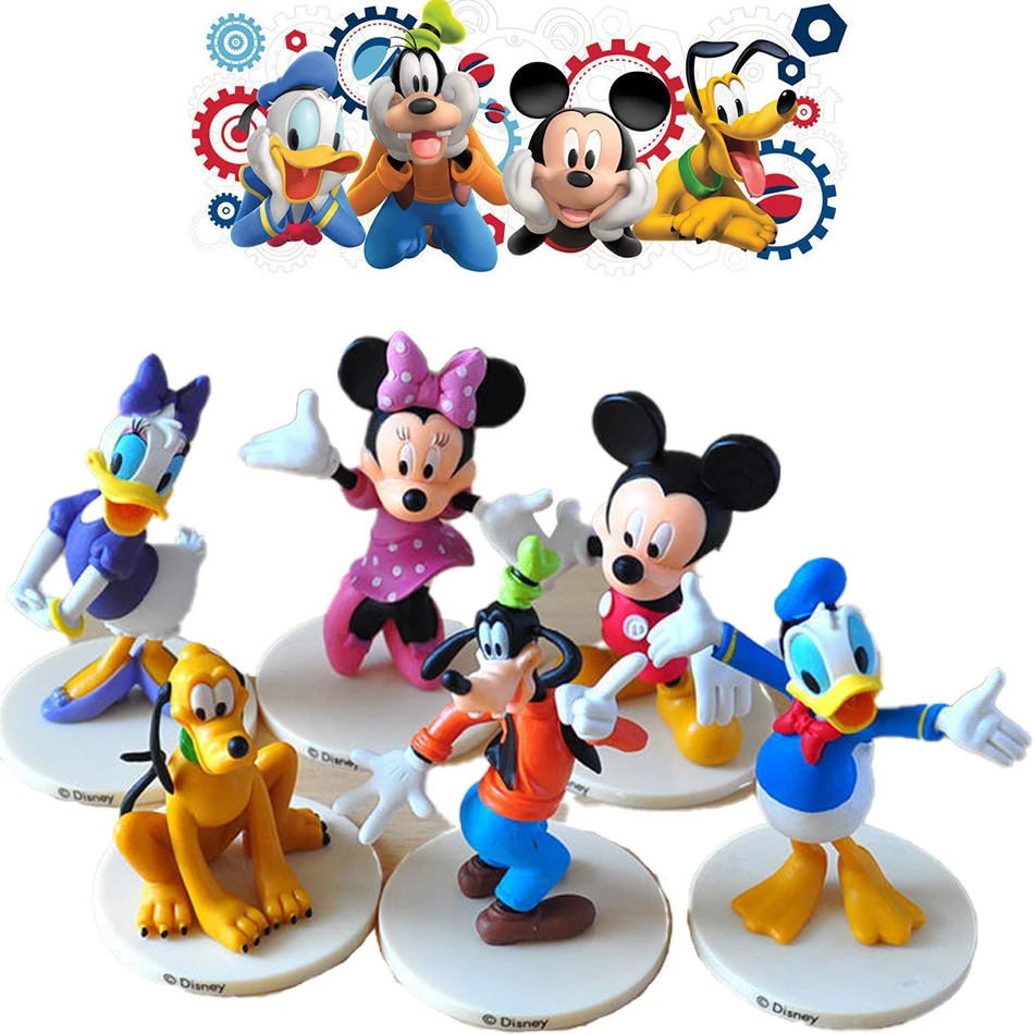 Set de Figurines Disney: Mickey, Minnie, Donald, Dingo, Pluto