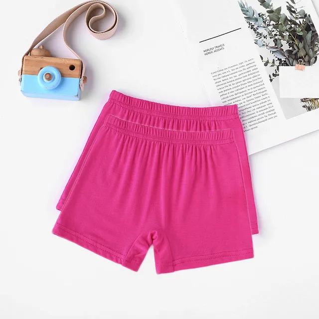 Girls Modert Kids UnderPants Children Underwear Girls Panties Anti-Shine Safety Underwear 2pcs/lot Rose 2PCS