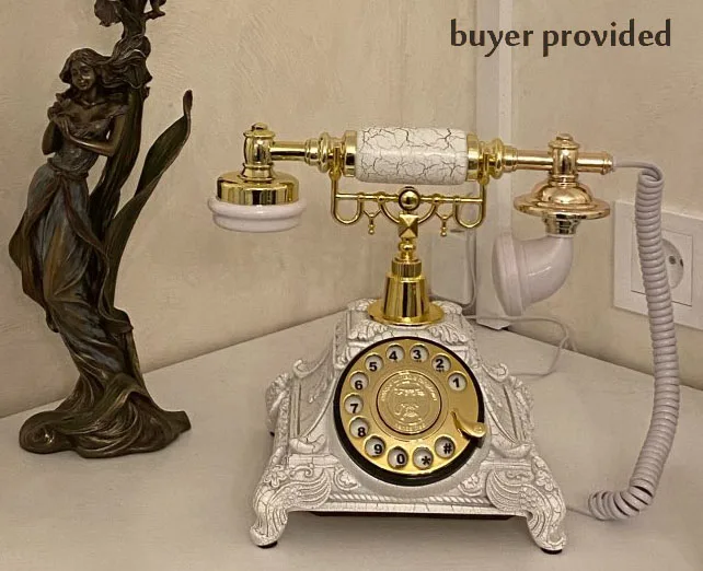 Rotate Vintage Fixed Telephone revolve Dial Antique Landline Phone For Office Home Hotel made of resin Europe style old people