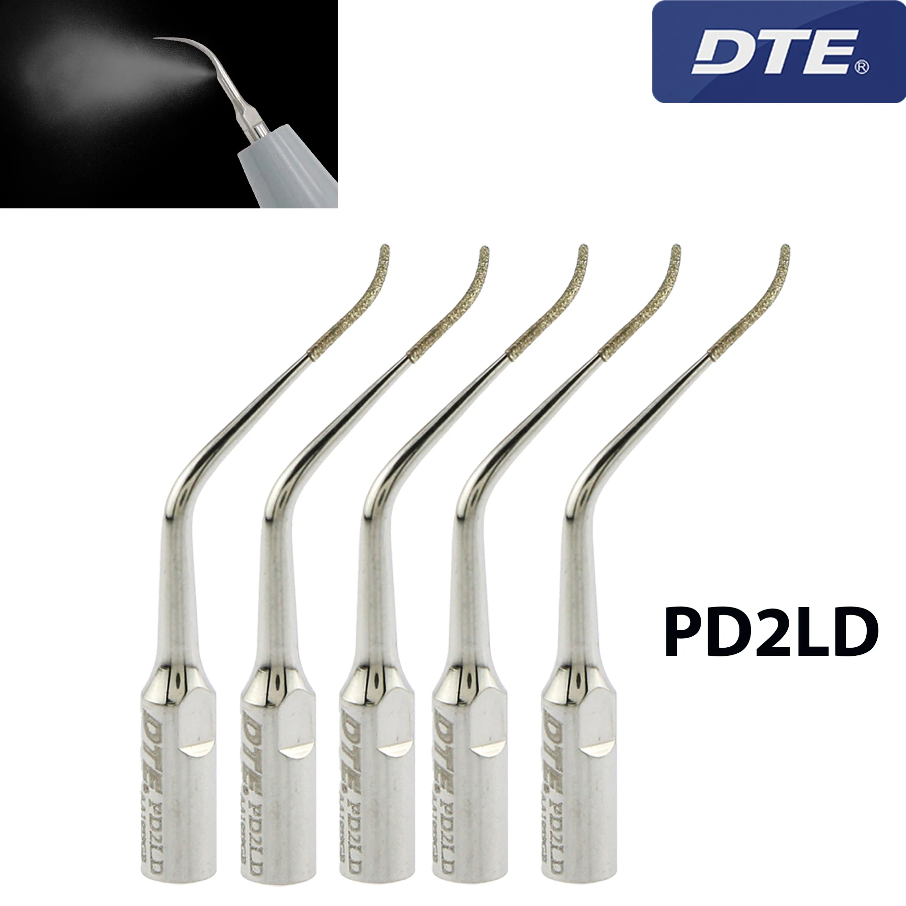 

DTE Dental Ultrasonic Piezo Scaler Diamond-coated Tips PD2LD fit NSK SATELEC Handpiece