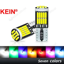 KEIN 10PCS T10 Led Bulb W5W WY5W 194 5W5 26SMD Car License Plate Interior Reading Dome Light Parking Tail Signal Lamp 12V White