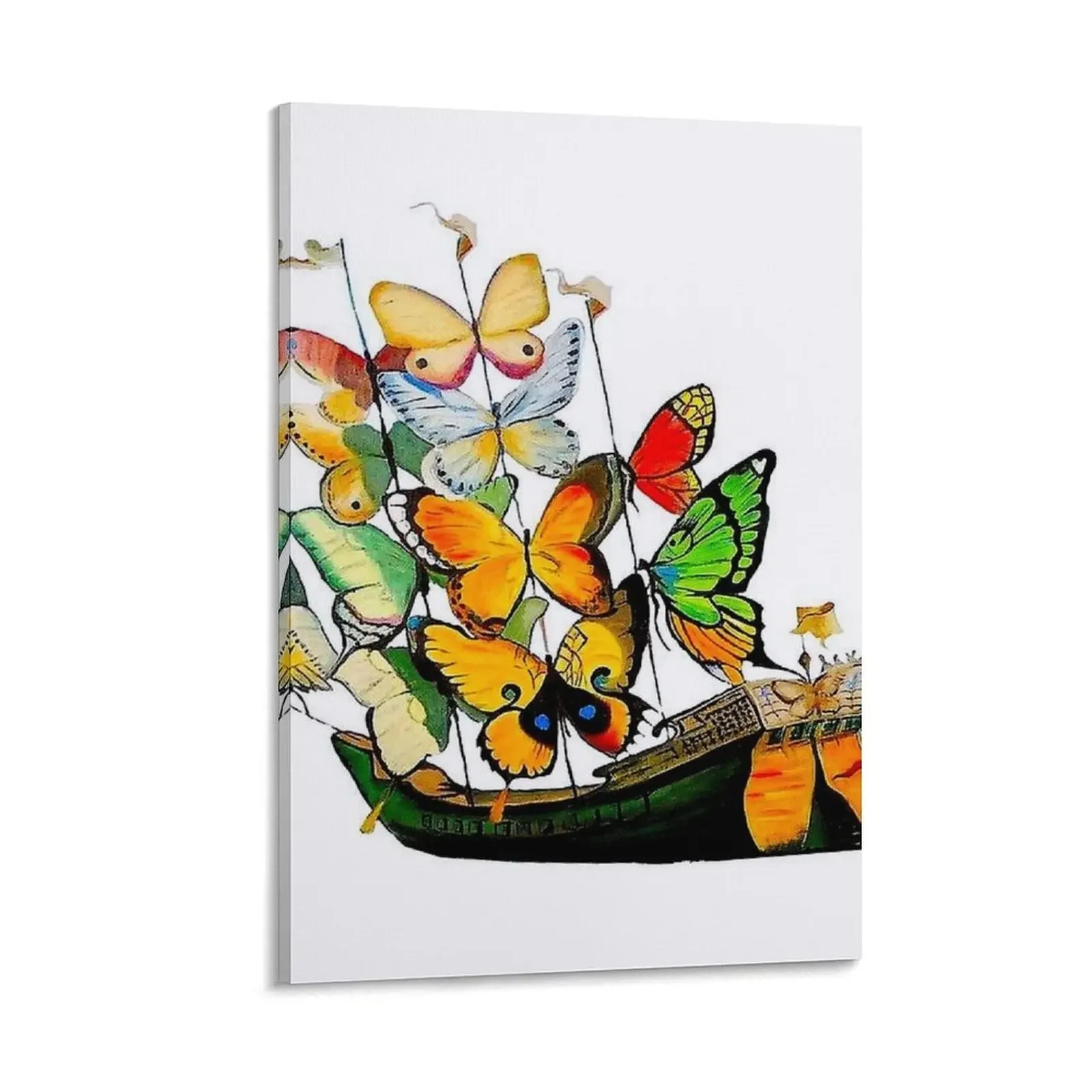 

Паруса-бабочка: винтажный принт с лодкой, холст, живопись, искусство, роспись, скандинавский Декор для дома, аксессуары для домашнего декора, аниме-фигурка