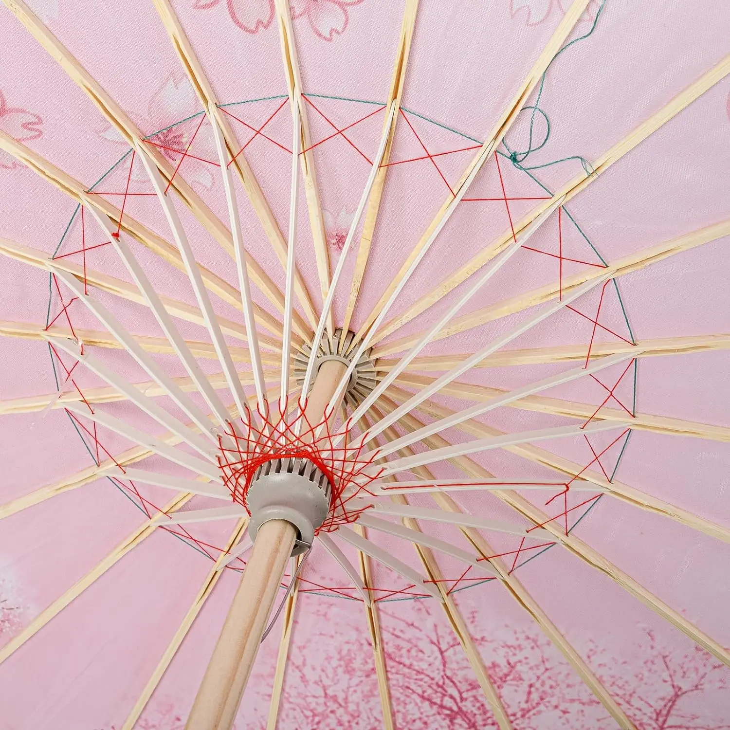Classic Chinese Art Asian Style 33" Silk Parasol Umbrella with Tassels for Wedding Parties Photography Costumes Cosplay