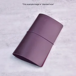 Handcrafted Crazy Horse Leather Traveler Journal Cover with Elastic Band - Standard (PURPLE)