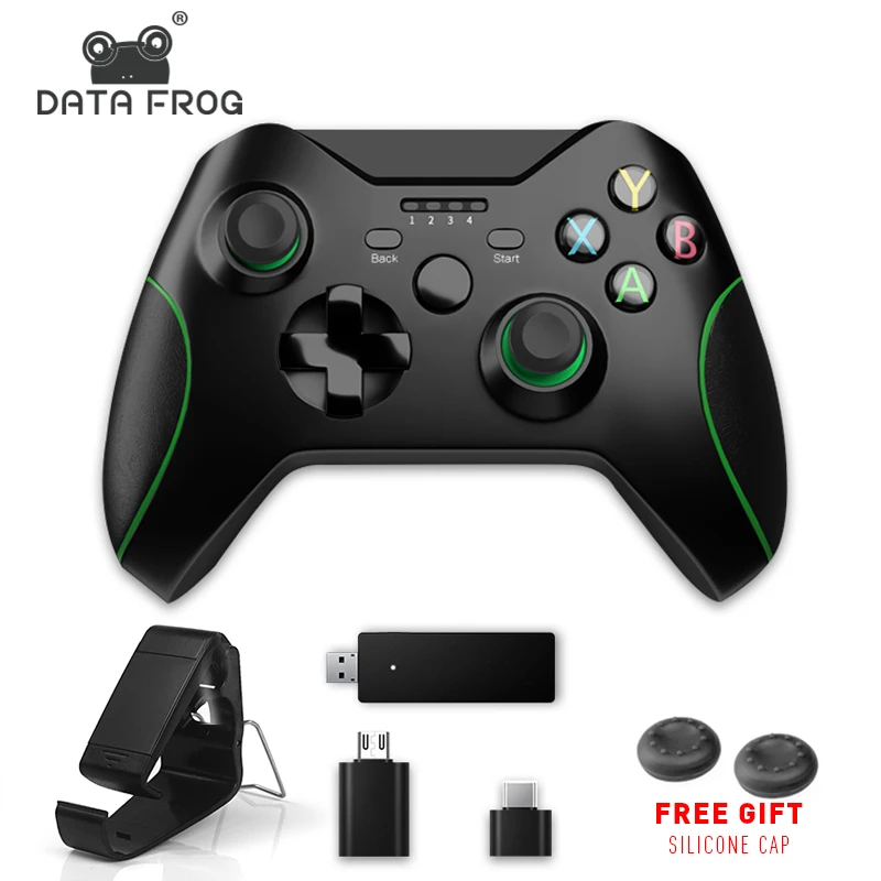 DATA FROG 2.4GHZ Wireless Controller For XBox One/Xbox Series S/X Vibration Gamepad Joystick For PC Windows 7/8/10/PS3 Console