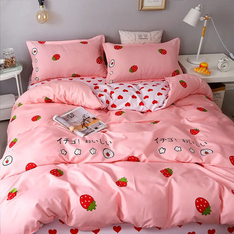 

Double Bed Set 4 Piece...bedclothes Bedding Set Duvet Cover Comforter Sets Bed Sheet Set Euro Bed Linen Luxury Nordic Covers