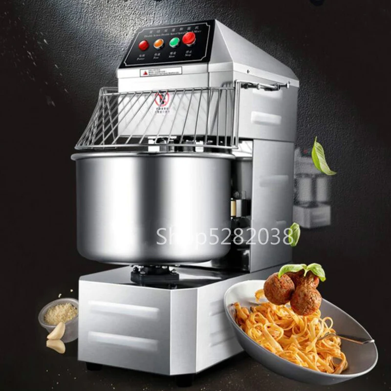 

Electric Dough Mixer Bakery Bread Spiral Flour Mixing Machine Stainless Steel Bowl Cream Blender Dough Kneading Machine 1500W