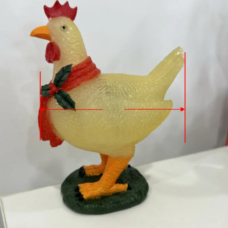 Waterproof Resin Solar Chicken Garden Lamp