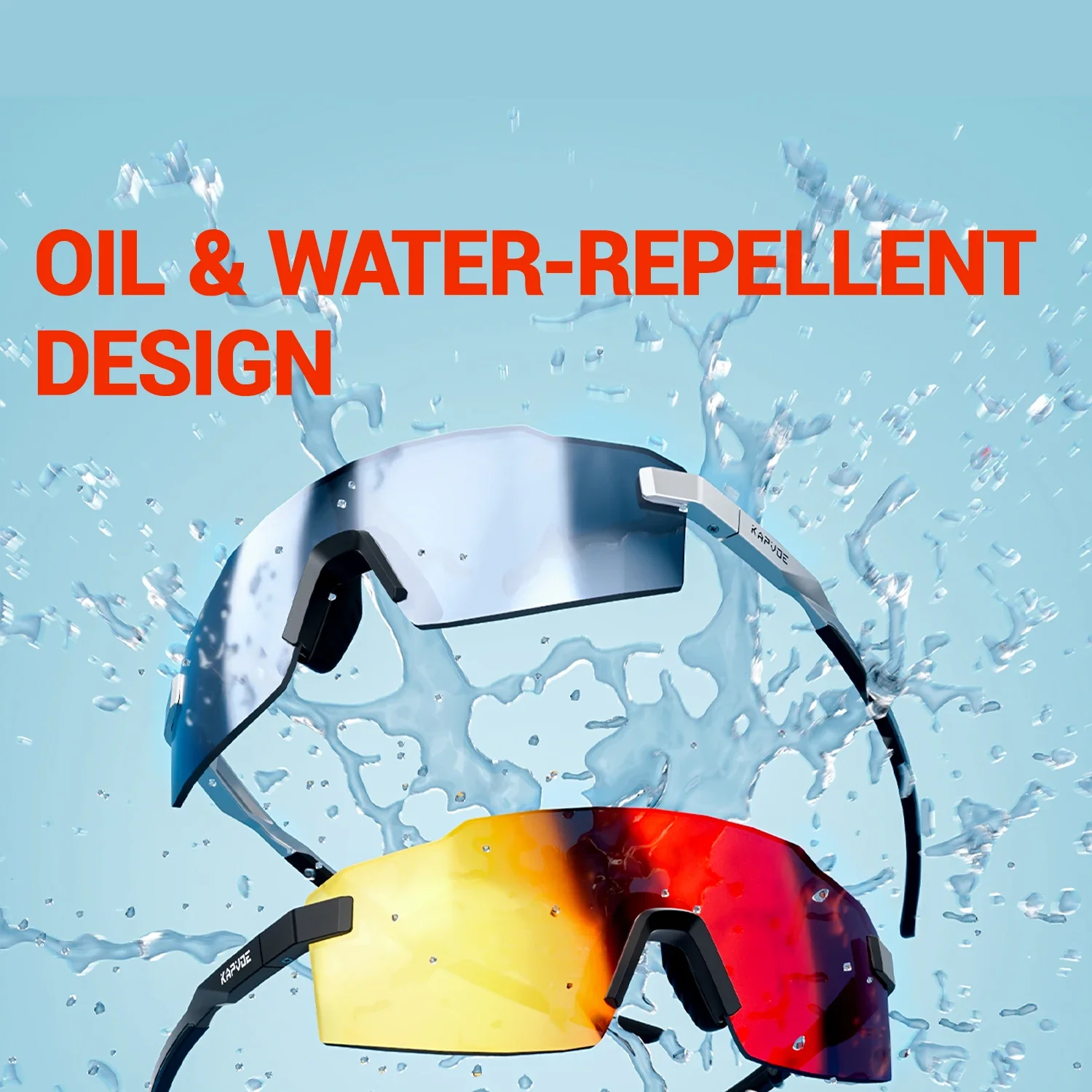 Kapvoe Photochromic Runnning Sunglasses  Light-Weight Cycling Glasses for Men Wide Vision Adjustable Women UV400 Hiking Eyewear