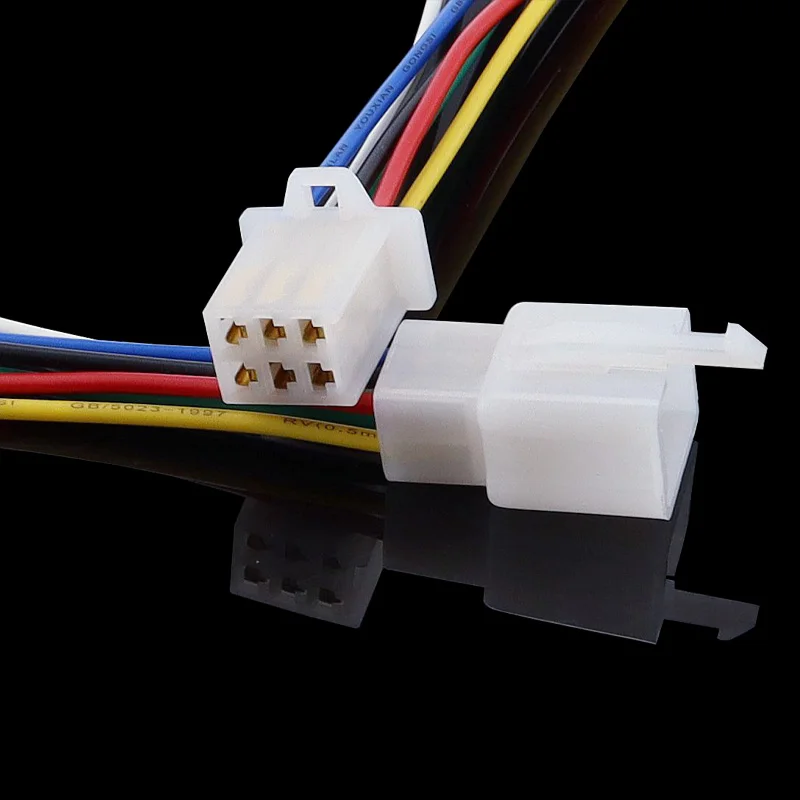 6 Pin Way Electrical Wire Connector Plug Set 1 Kit auto connectors cable total length 21CM