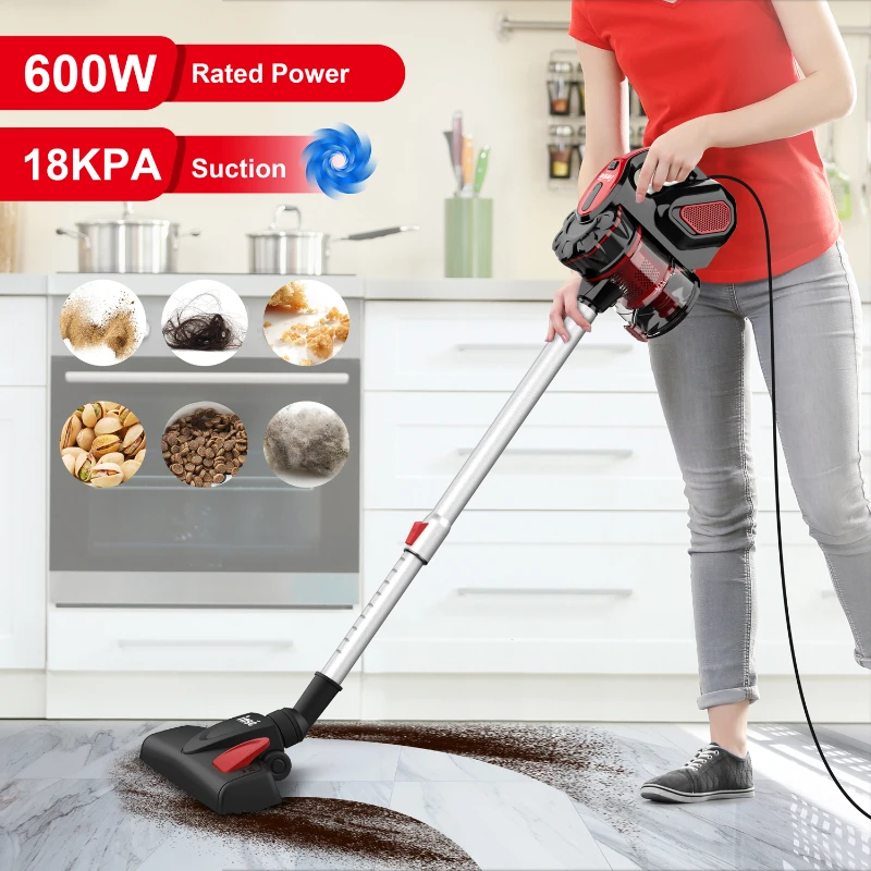 INSE I5 Corded vacuum cleaners 18Kpa Powerful Suction 600W Motor 4 in 1 stick Handheld vaccum cleaner for Home Pet Hair Carpet 2
