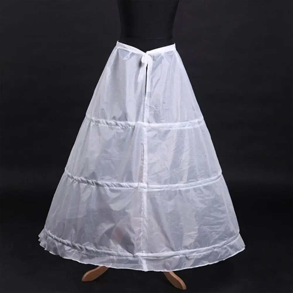 Description Picture 5 of itemNew Women A-line Petticoat Adjustable Drawstring Single Bridal Crinoline Gown Waist Layer Wedding Ball Dress 3 Hoops Underskirt