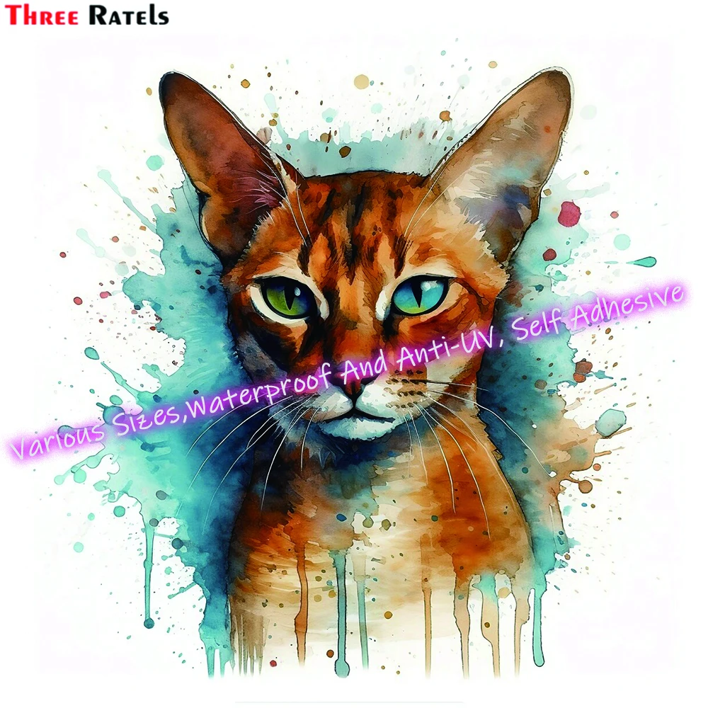 

Three Ratels M210 Cute Cat Stickes For Laptop Luggage Decoration Vinyl Material Waterproof Property