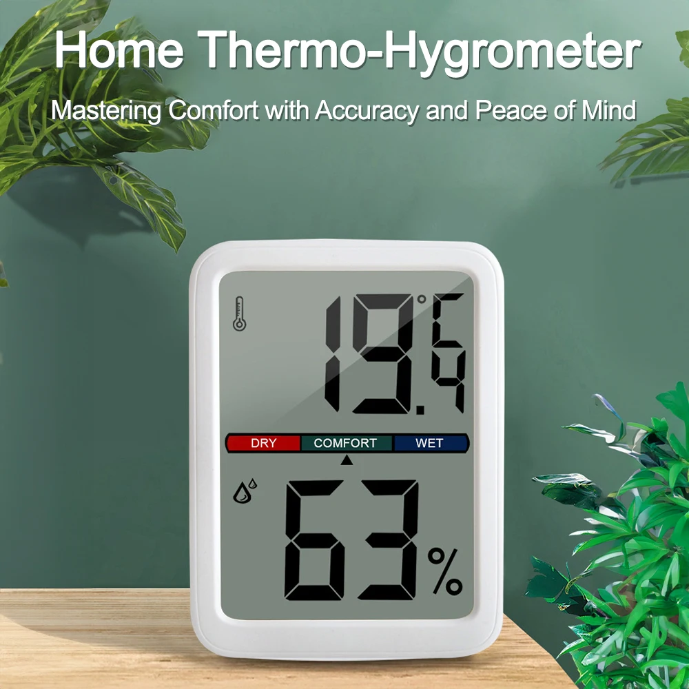 6046B домашние ЖК-цифровые электронные часы измеритель температуры и влажности большой экран высокоточный термометр гигрометр электронный цифровой измеритель температуры и влажности oauee наружный термометр гигрометр метеостанция с жк дисплеем