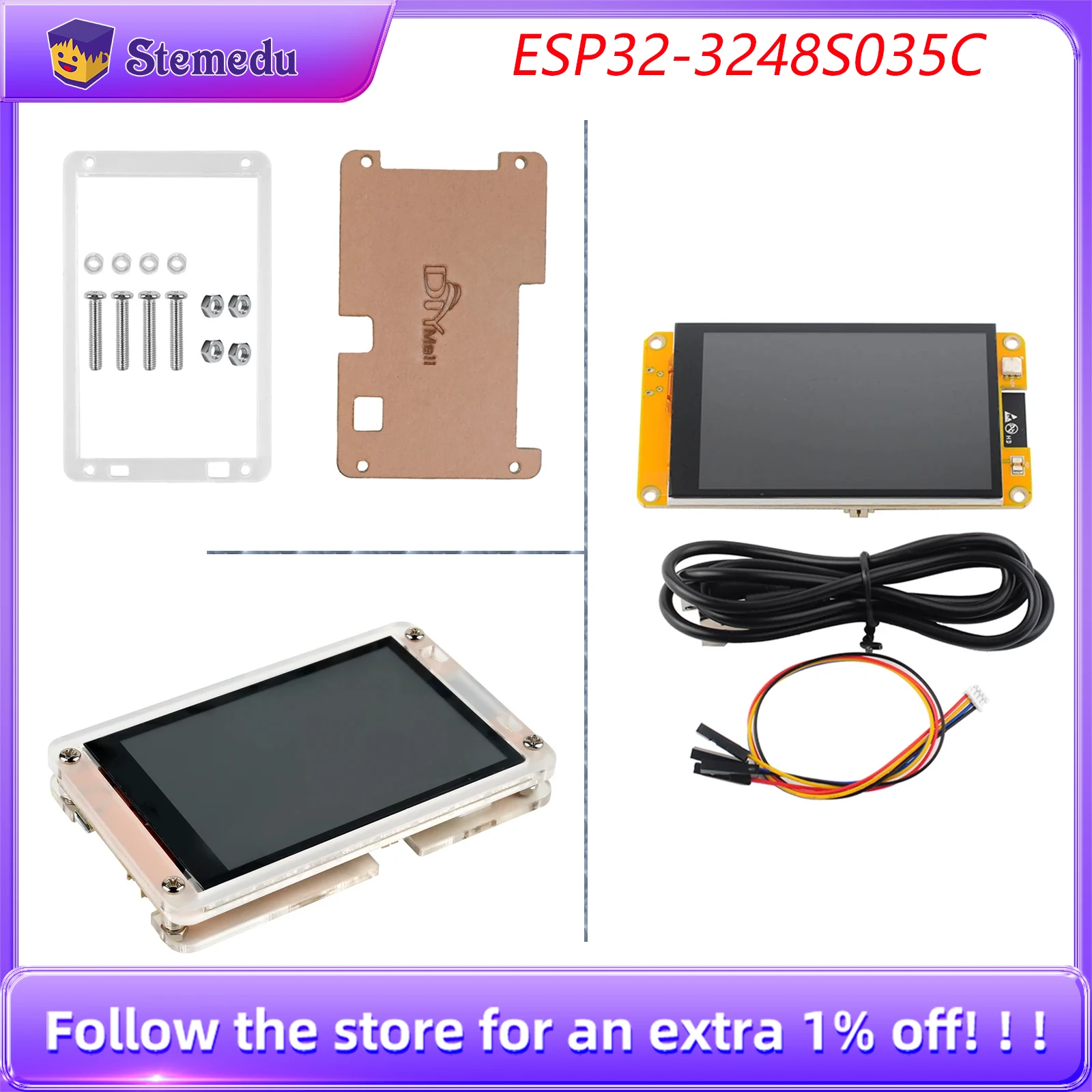 รูปสินค้า โมดูลจอสัมผัส Wi-Fi + Bluetooth 3.5 นิ้ว ST7796 สำหรับ Arduino