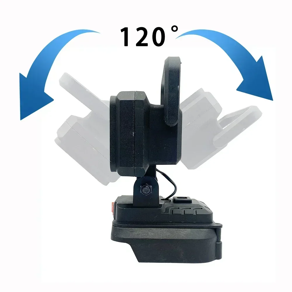 Portable work light 15 Beads LED Working Light Spotlight Portable Lamp Hand Lantern For Makita For Dewalt Milwaukee Bosch 18V Li-ion Battery