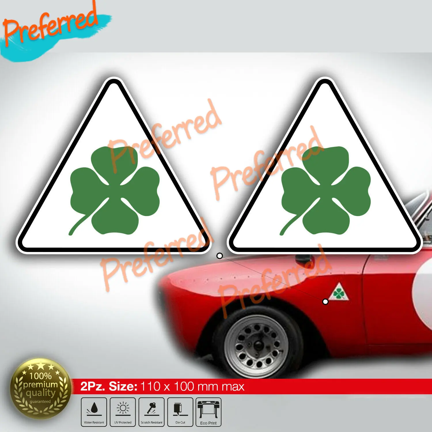 Clover Green Giulia Gta Gt Junior Car Sticker Car Window Bumper Truck Laptop Moto Tronco Decalcomania In Vinile