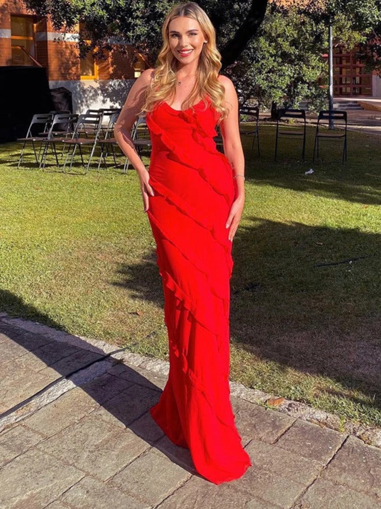 Ruffle Strap Maxi Dress | Dresses Sundresses Back