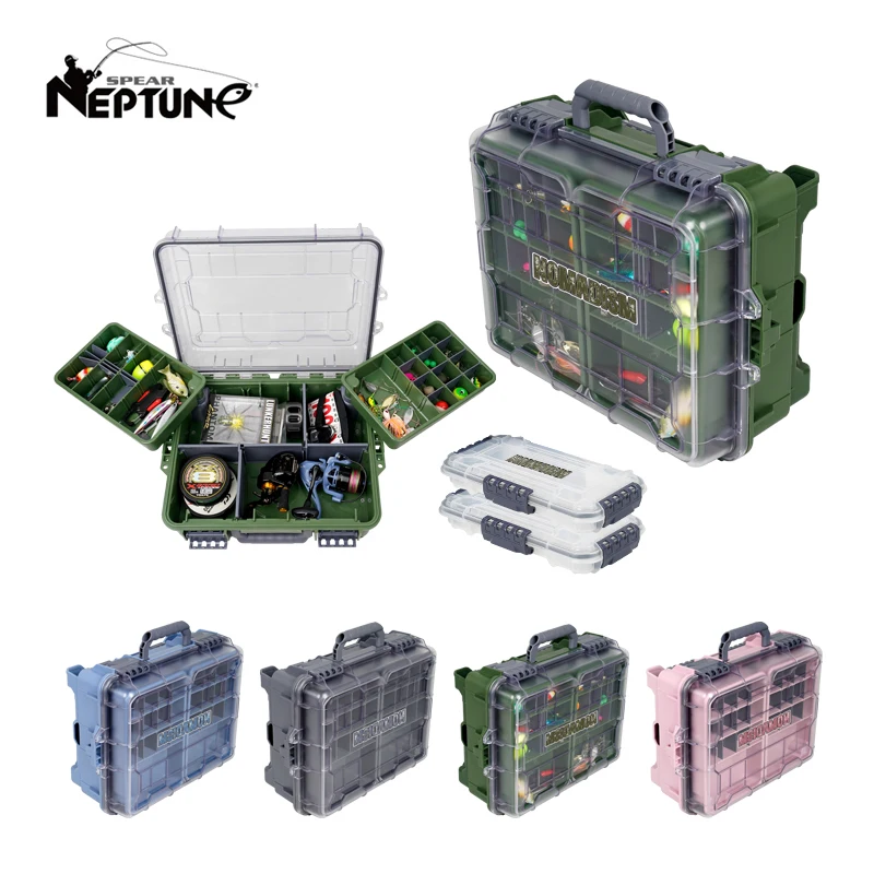 Caja de herramientas de pesca multifunción, aparejos impermeables