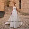 Customized Simple Square Collar Wedding Gowns A Line Elegant Tulle Classic Zipper Back Bride Dresses Vestido De Novia 2025 New 3