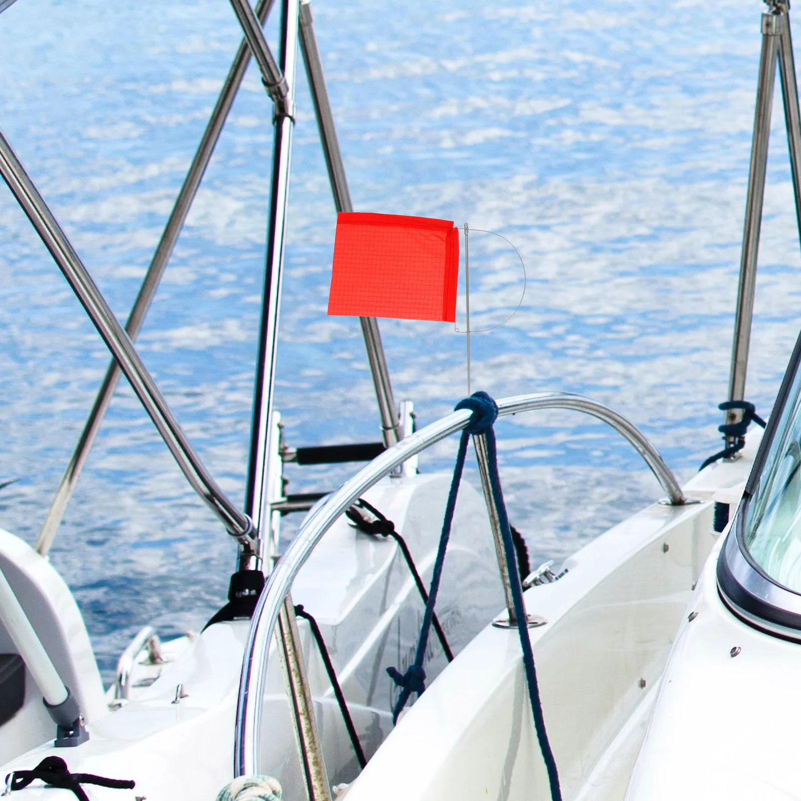 Yacht Wind Flag Weather Vane Outdoor Direction Pendant 304 Stainless Steel 6