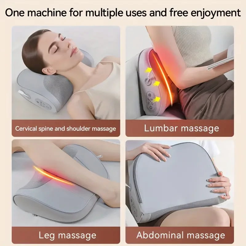 Lenovo Massage Pillow Electric Heating Neck Massager Back Shoulder Waist Leg Cervical Shiatsu Kneading with Gift Box