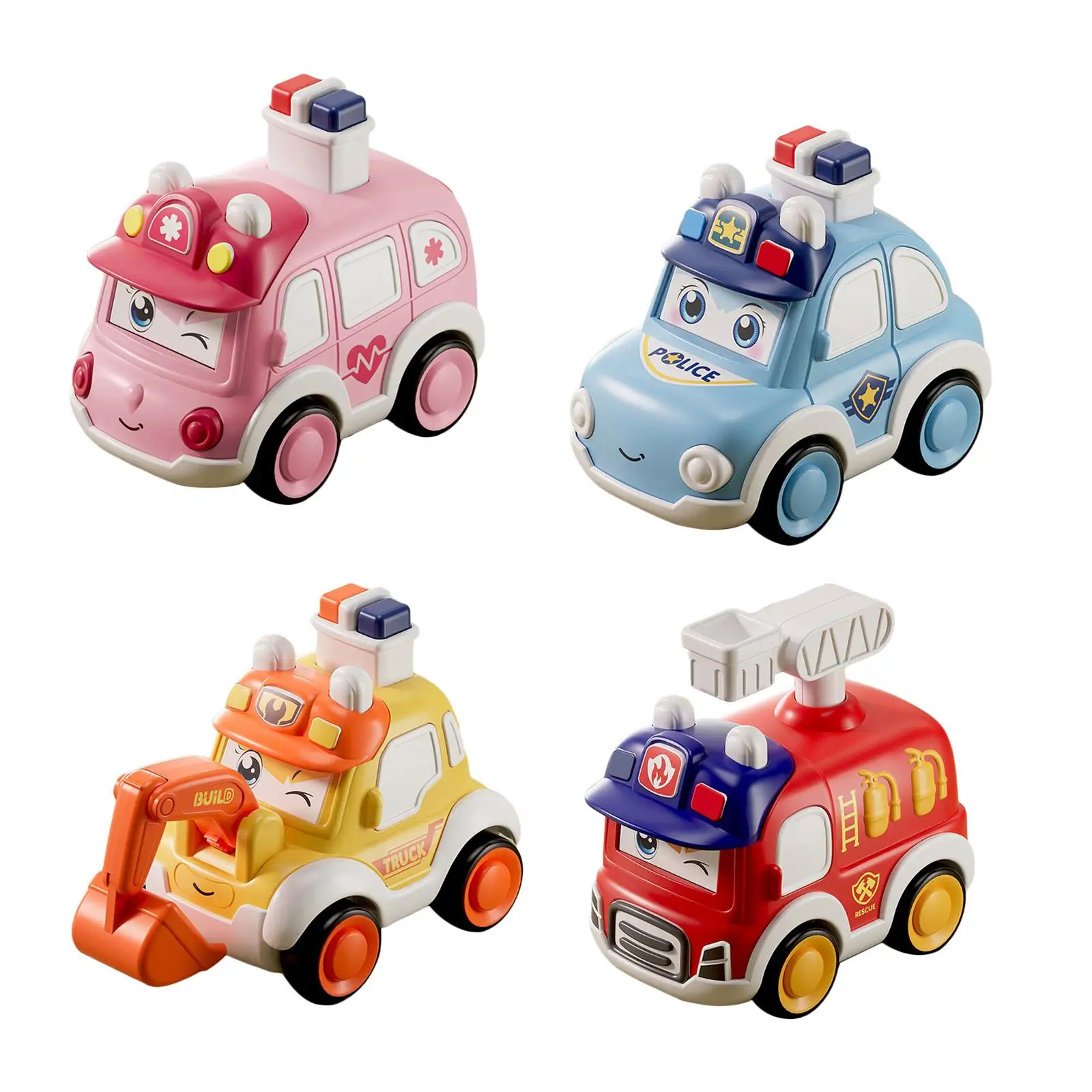 

Press and Go Cars Creative Cartoon Birthday Gifts Party Favor Early Educational for Preschool Children Boys Girls Baby Kids