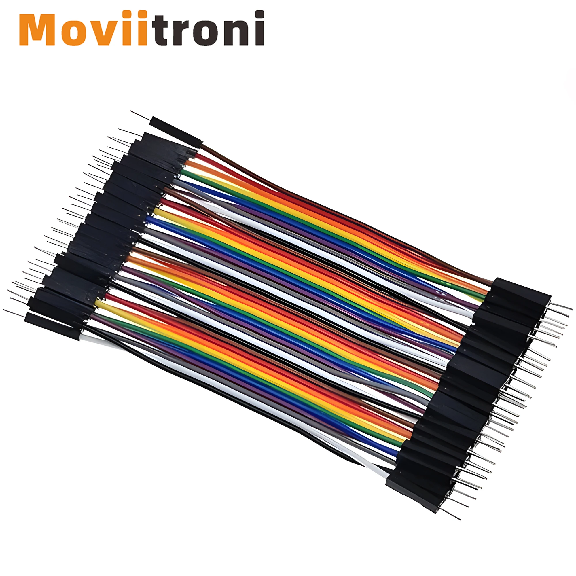 DIY Jumper Wire Kit with 40-Pin Connectors - Assorted Lengths and Genders