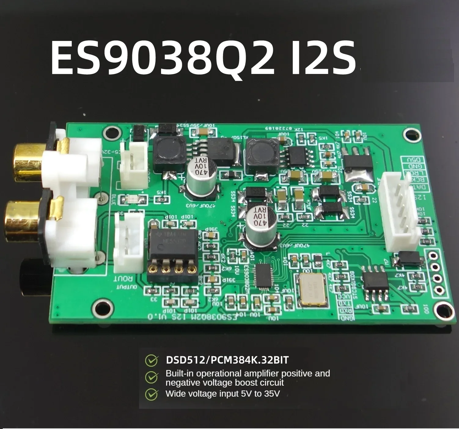 

1 шт., Плата декодера входа ES9038 I2S 32 бит DSD512, обновленная фотография, Новинка