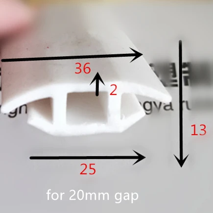 Silicone Rubber T Strip for Solar Photovoltaic Bracket  Metal Cable Trench Cover Monocrystalline Solar Panel Sealing White