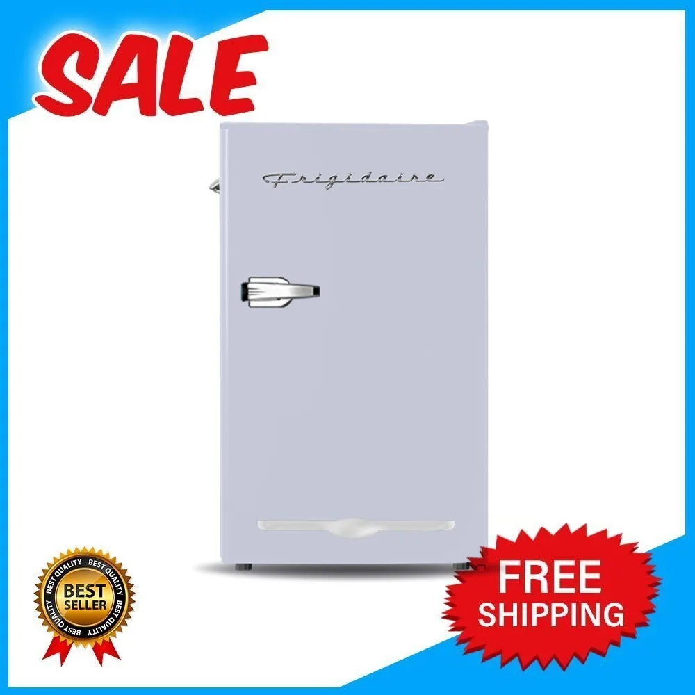 

Single Door 3.2 cu. Ft, Frigidaire EFR376-MOONBM Retro Bar Fridge Refrigerator with Side Bottle Opener, Moonbeam