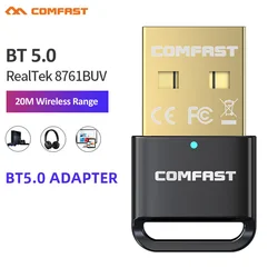 COMFAST USB Bluetooth 5.1 Dongle Free Drive BT Adapter Plug and Play Music Audio Data Receiver & Transmitter For Win7/ 8.1/ 10