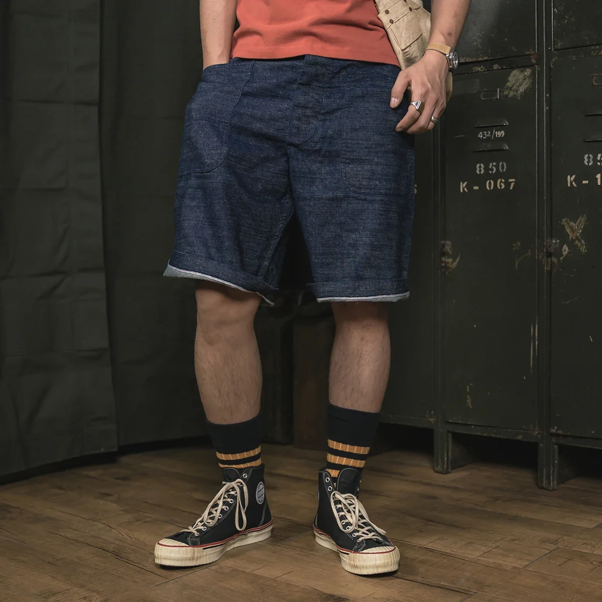 Bronson USN Deck Dungarees Shorts 1940s Style Pants 10oz Selvedge Denim Rinsed
